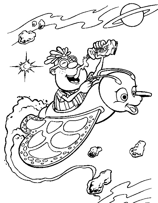 Plansa de colorat cu Jimmy Neutron 9 34